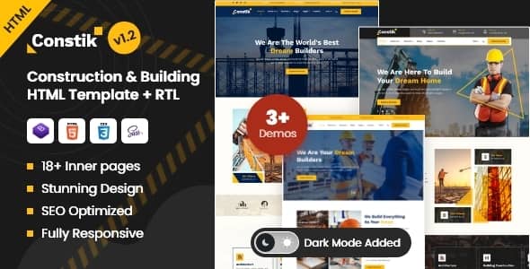 Constik v1.2 Nulled – Real Estate Construction & Building Company HTML Template