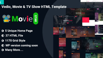 Movie Star v1.1 Nulled – Movie, Video & TV Show HTML Template