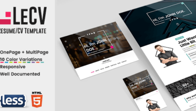 LeCV Nulled – Creative responsive resume / CV template