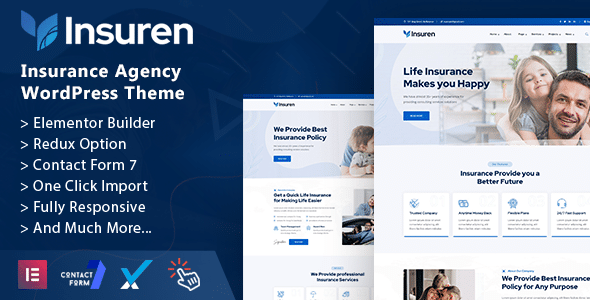 Insuren v1.0 Nulled – Insurance Agency WordPress Theme