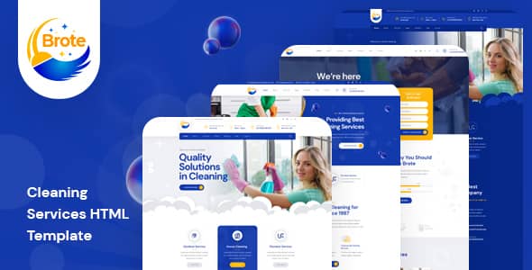 Brote Nulled – Cleaning Services HTML Template