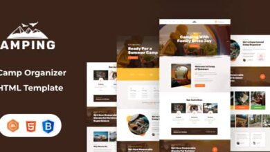 Amping Nulled – Camp Organizer HTML Template