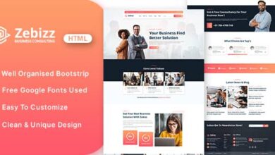 Zebizz Nulled – Business Consulting HTML Template