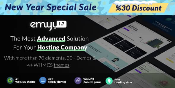 EMYUI v1.7 Nulled – Multipurpose Web Hosting with WHMCS Template