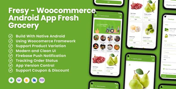 Fresy v2.0 Nulled – Woocommerce Android App Fresh Grocery