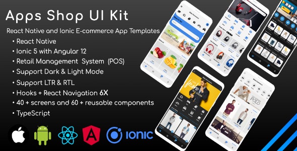 Apps Shop UI kit (POS) v2.5 Nulled – React Native & Ionic Angular E-Commerce Templates (Grocery,Food, Fashion)