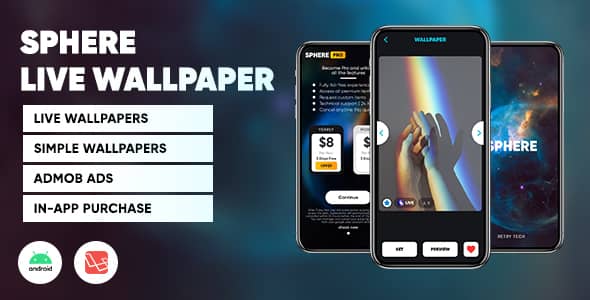 Sphere 1.0.1 Nulled – Live Wallpaper App | Android Wallpaper app with admin panel (Laravel)