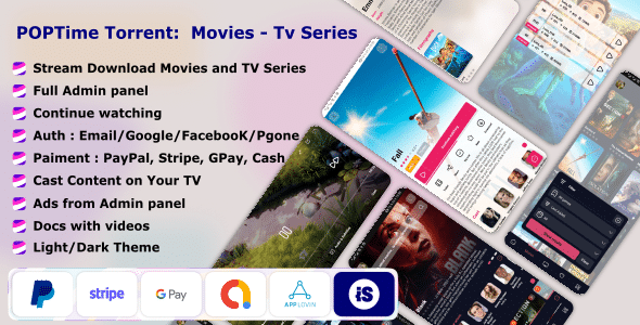 POPTime v1.0 Nulled – Torrent App Movies – TV Series – Cast system