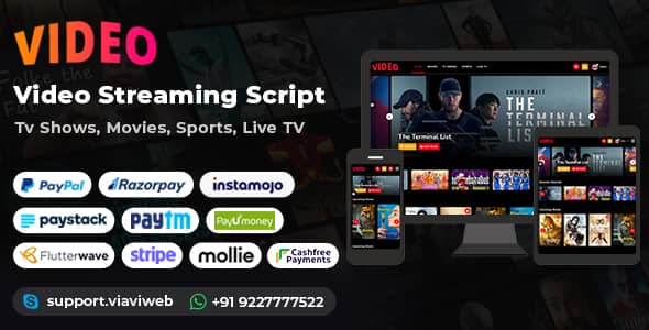 Video Streaming Portal v2.1 Nulled – TV Shows, Movies, Sports, Videos Streaming, Live TV