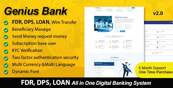 Genius Bank v2.1 Nulled – All in One Digital Banking System