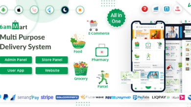 6amMart v1.8 Nulled – Multivendor Food, Grocery, eCommerce, Parcel, Pharmacy delivery app with Admin & Website