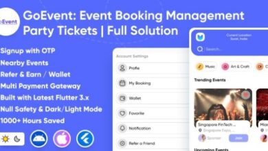 GoEvent v1.0 Nulled – Event Booking Management | Event Planner | Ticket Booking | Flutter Full Solution App Source
