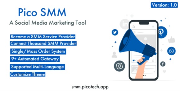 PicoSMM v1.0 Nulled – Social Media Marketing Script Panel Free