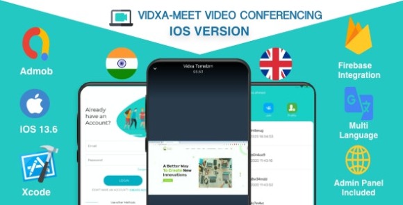 VIDXA MEET v2.0 Nulled – Free Video Conferencing & Audio Conferencing App | Zoom Clone (iOS + Admin Panel) Source