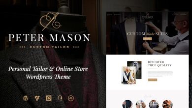 Peter Mason v1.2.6 Nulled – Custom Tailoring and Clothing Store
