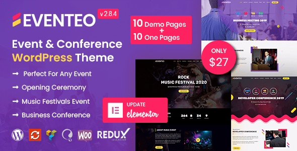 Eventeo v2.8.4 Nulled – Event & Conference WordPress Theme