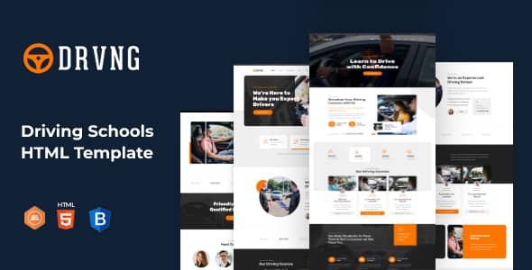 DRVNG Nulled – Driving School HTML Template