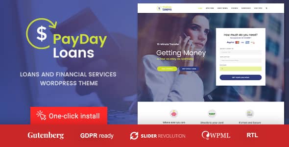 Payday Loans v1.1.5 Nulled – Banking, Loan Business and Finance WordPress Theme