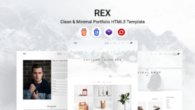 Rex Nulled – Clean & Minimal Portfolio HTML5 Template