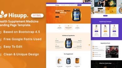 Hisupp Nulled – Health Supplement Medicine Landing Page Template