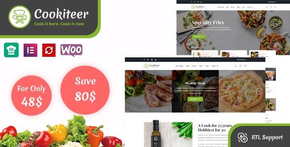 Cookiteer v1.4.8 Nulled – Food & Recipe WordPress Theme