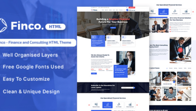 Finco Nulled – Finance and Consulting HTML Theme