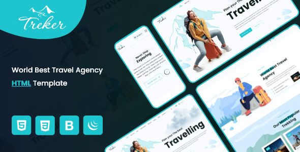 Treker Nulled – Tours and Travels Agency HTML Template