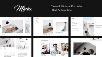 Mizio Nulled – Clean & Minimal Portfolio HTML5 Template