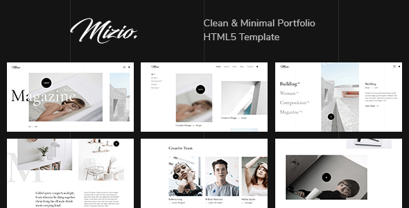Mizio Nulled – Clean & Minimal Portfolio HTML5 Template