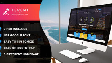 T Event Nulled – Event Conference & Meetup PSD Template