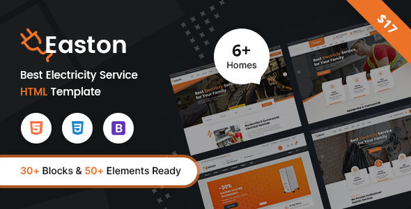 Easton Nulled – Electricity Services HTML Template