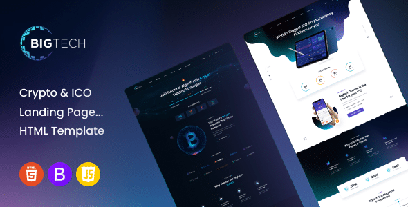 Bigtech Nulled – ICO & Crypto Landing Page Template