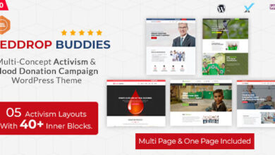 Reddrop Buddies v1.3.0 – Multi-Concept Activism & Blood Donation Campaign WordPress Theme