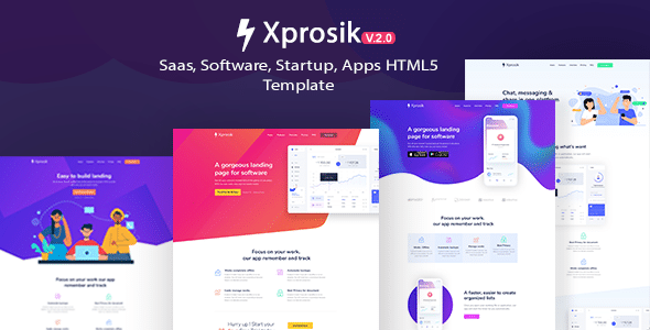 Xprosik – Saas & Software App Landing Page Template