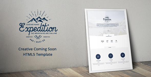 Expedition Nulled – Creative Coming Soon HTML5 Template