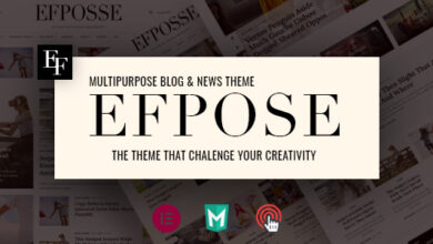 Efpose v1.5 – Multipurpose Blog and Newspaper Theme
