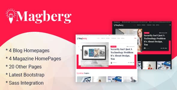 Magberg Nulled – Blog & Magazine HTML Template