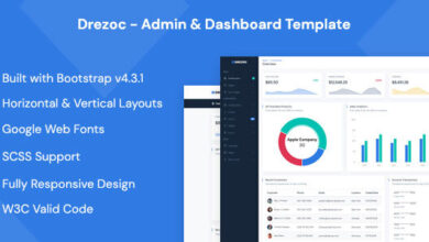 Drezoc Nulled – Admin & Dashboard Template