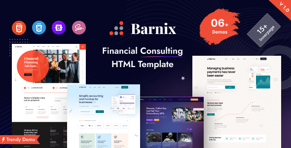 Barnix Nulled – Business & Financial HTML Template