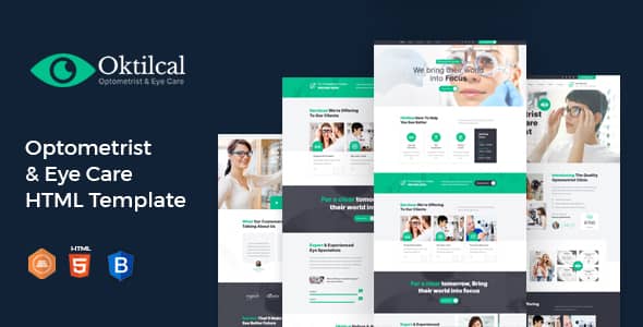 Oktilcal Nulled – Optometrist & Eye Care HTML Template