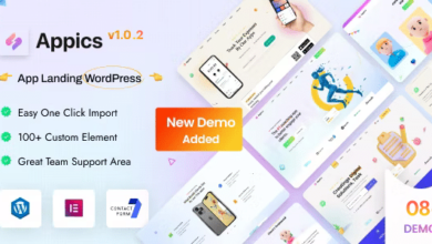 Appics v1.0.2 Nulled – app landing page