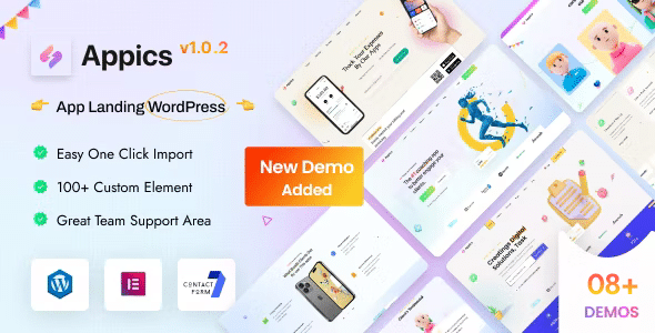 Appics v1.0.2 Nulled – app landing page