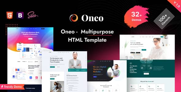 Oneo Nulled – One Page & Multipurpose Template