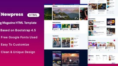 Newpress Nulled – Blog Magazine HTML Template