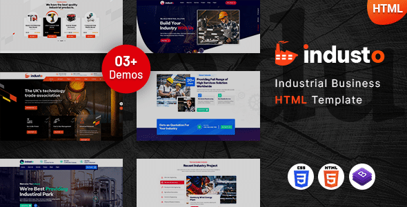 Industo Nulled – Industrial Industry & Factory Template