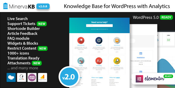 MinervaKB v2.0.9 Nulled – Knowledge Base for Wordpress with Analytics