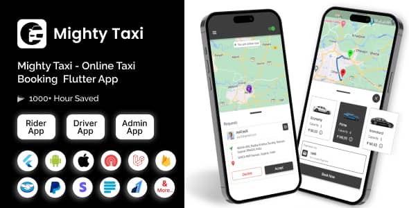 MightyTaxi v5.0 Nulled – Flutter Online Taxi Booking Full Solution
