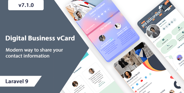 VCard SaaS v7.1.0 Nulled – Digital Business Card Builder SaaS – Laravel VCard Saas