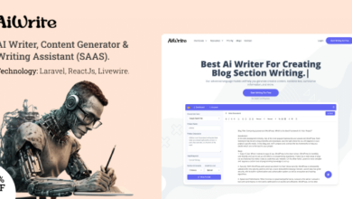 AiWrite v1.5 Nulled – AI Writer, Content Generator & Writing Assistant Tools(SAAS)