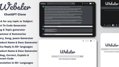Webster v1.0 Nulled – ChatGPT Clone Text to Code Q&A Blog Generator Grammar Summarise Translate SEO Page Builder